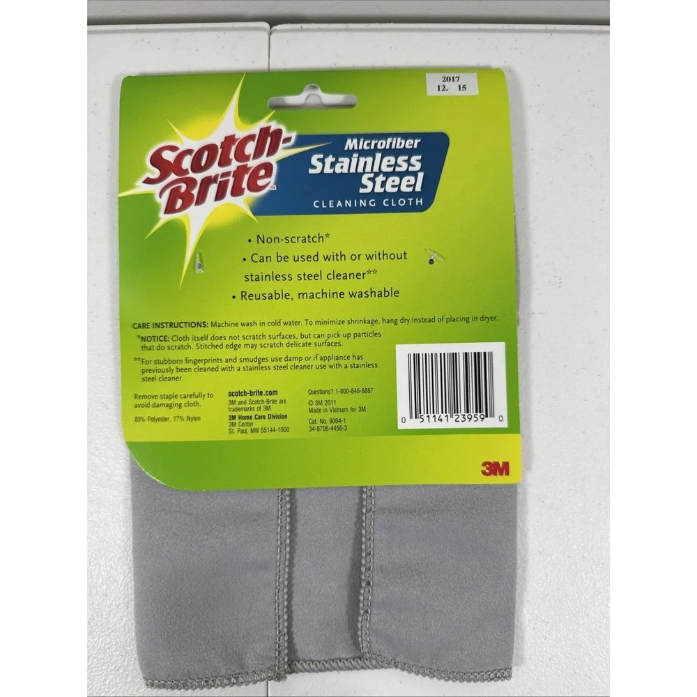 Scotch-Brite Microfiber‎ Stainless Steel Cleaning Cloth NEW